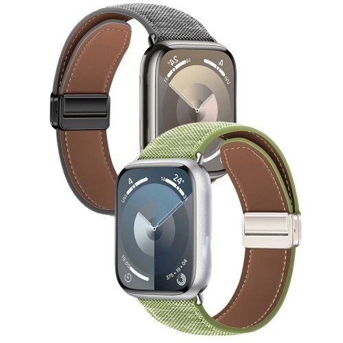 Denim Canvas Magnetic Band for Apple Watch – Durable & Casual Style Strap（NLB-674）